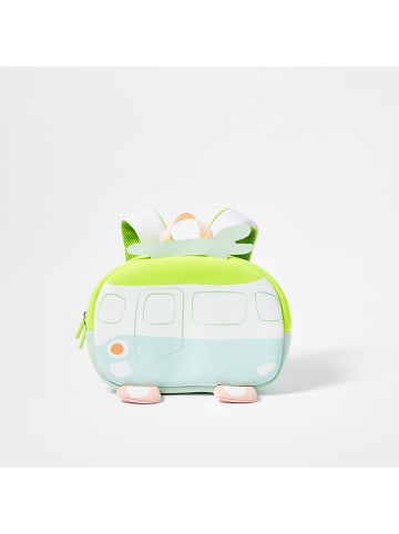 Sunny Life Rucksack "Camper" in Grün/ Hellblau - (B)30 x (H)25 cm