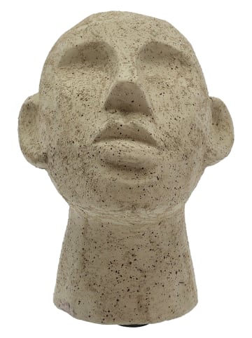 Villa Collection Figurka dekoracyjna "Kopf" w kolorze oliwkowym - 16 x 23 x 15 cm