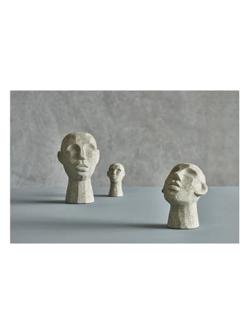 Villa Collection Figurka dekoracyjna "Kopf" w kolorze oliwkowym - 16 x 23 x 15 cm
