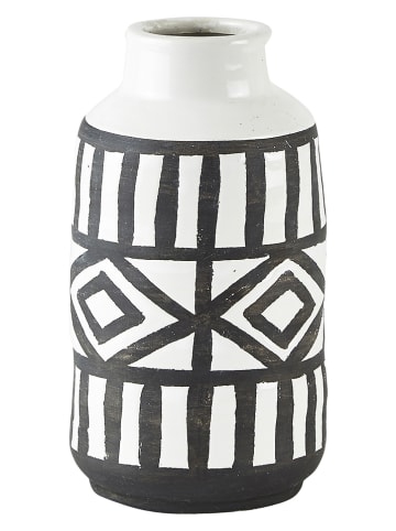 Villa Collection Wazon w kolorze czarno-białym - wys. 20 x Ø 11 cm