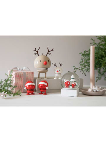 Hoptimist Sneeuwbol "Santa" rood - (H)11,5 x Ø 10 cm