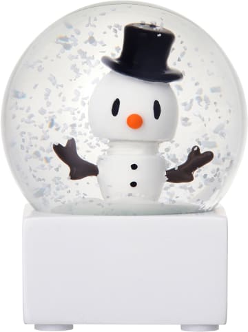 Hoptimist Kula śnieżna "Snowman" w kolorze białym - wys. 8 x Ø 6,5 cm