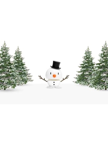 Hoptimist Dekofigur "Snowman S" in Weiß - (B)9 x (H)8 x (T)5 cm