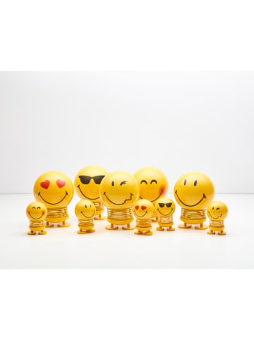 Hoptimist Dekofigur "Smiley Love S" in Gelb - (B)5 x (H)8 x (T)5 cm