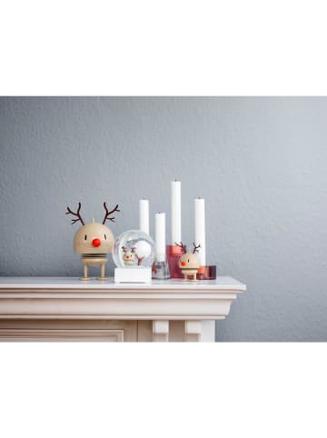 Hoptimist Kula śnieżna "Reindeer" w kolorze białym - wys. 11 x Ø 10 cm