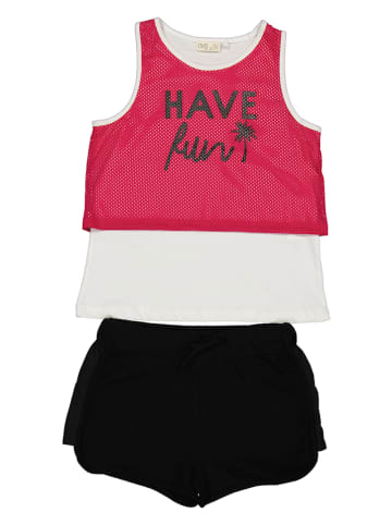 OVS 2tlg. Outfit in Schwarz/ Pink