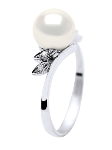 Pearl Addict Weißgold-Ring mit Diamanten und Perle