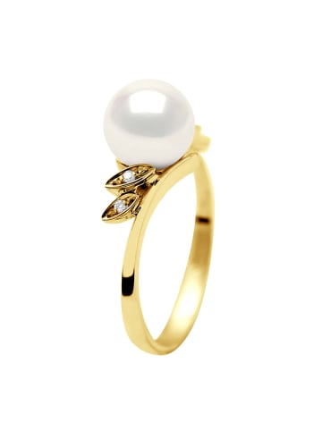 Pearline Gouden ring met diamanten en parel