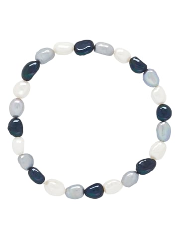 Pearline Perlen-Armband in Weiß/ Blau