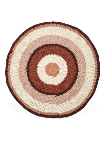 Sebra Szydełkowany dywan w kolorze jasnoróżowym - Ø 120 cm