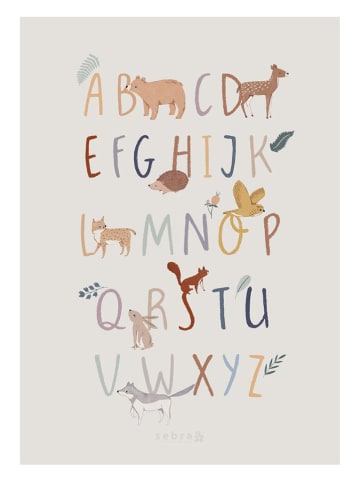 Sebra Kunstdruck "Nightfall Alphabet" - (B)50 x (H)70 cm