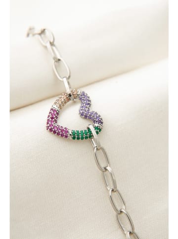 Heliophilia Verzilverde armband met sierelement