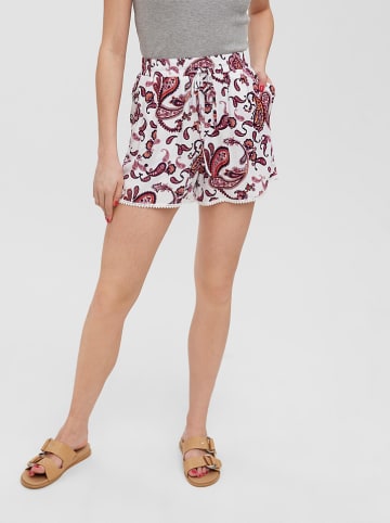 Vero Moda Shorts "Peace" in WeiÃŸ/ Bordeaux