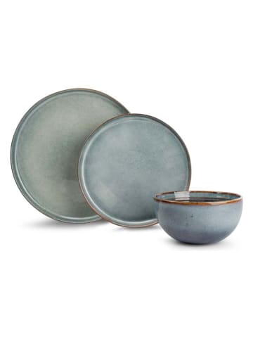 Salt and Pepper 12-delig tafelservies "Duna" lichtblauw