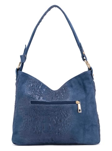 Anna Morellini Leren schoudertas "Dania" blauw - (B)29 x (H)24 x (D)8 cm