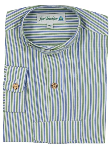 Isar-Trachten Trachtenhemd in Blau/ Grün