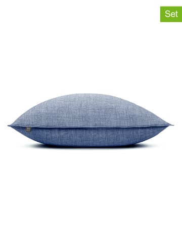 Zo!Home Poszewki (2 szt.) "Lino" w kolorze niebieskim na poduszkę