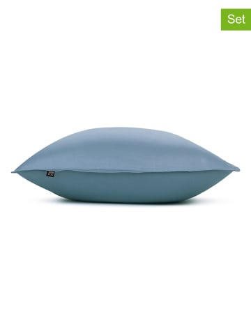 Zo!Home 2er-Set: Mako-Satin-Kissenbezüge "Satinado" in Blau