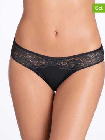 COTONELLA 2er-Set: Slips in Schwarz