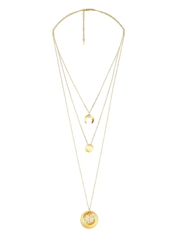 MENTHE À L'O Vergold. Halskette mit Anhängern - (L)38 cm