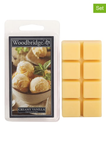 Woodbridge 2-delige set: geurwas "Creamy Vanilla" geel - 2x 68 g