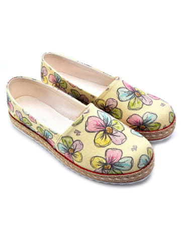 Goby Ballerinas in Gold/ Bunt
