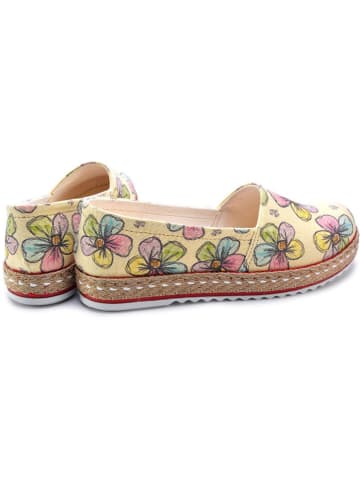 Goby Ballerinas in Gold/ Bunt