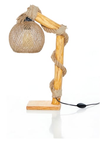 Opviq Tischleuchte "Canata" in Natur - (B)25 x (H)50 cm