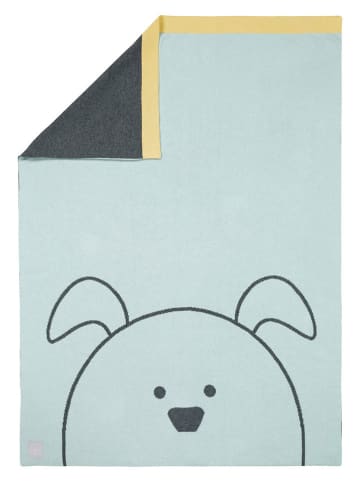 Lässig Kuscheldecke "Little Chums Dog" in Mint - (L)100 x (B)75 cm