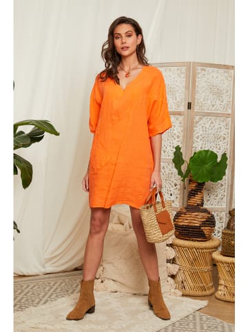 Lin Passion Linnen jurk oranje