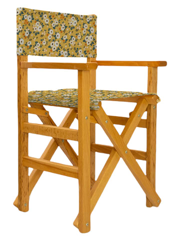 Folkifreckles Składane krzesło "Lucie" w kolorze jasnobrązowo-szarym - 36 x 64 x 31 cm