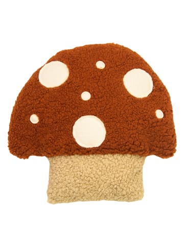 The Wild Hug Poduszka "Mushroom" w kolorze czerwono-beżowym - 25 x 24 cm
