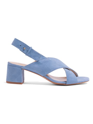 Helene Rouge Leder-Sandaletten in Blau