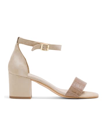 Helene Rouge Leren haksandalen beige