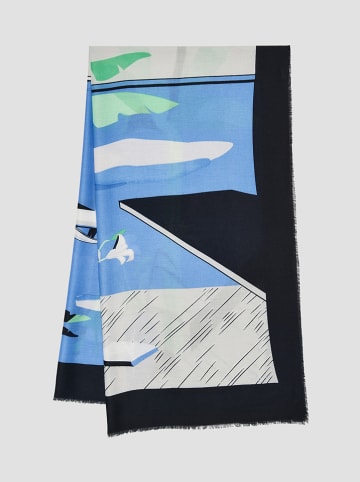 OPUS Sjaal "Asplash" blauw - (L)190 x (B)100 cm