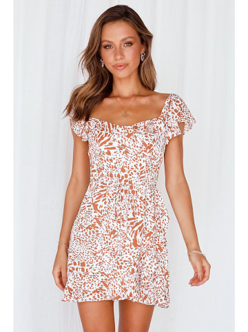 Pretty Summer Sukienka w kolorze biało-karmelowym