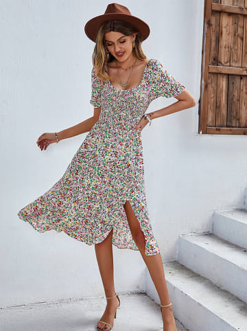 Pretty Summer Sukienka w kolorze brzoskwiniowym ze wzorem