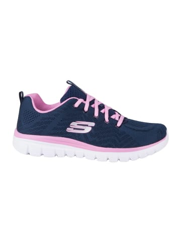 Skechers Sneakers donkerblauw/roze