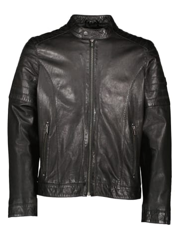HIS Lederjacke in Schwarz