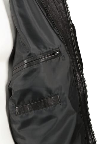 HIS Lederjacke in Schwarz