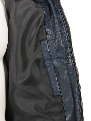 HIS Leren jas donkerblauw