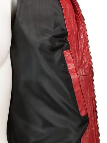 HIS Lederjacke in Rot
