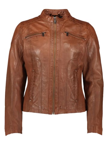 HIS Lederjacke in Cognac