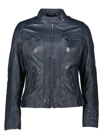 HIS Lederjacke in Dunkelblau