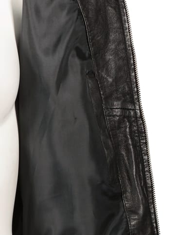 HIS Lederjacke in Schwarz