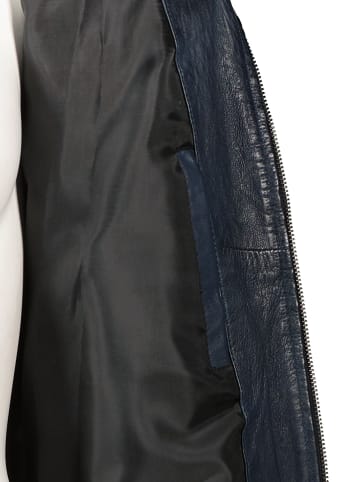 HIS Leren jas donkerblauw