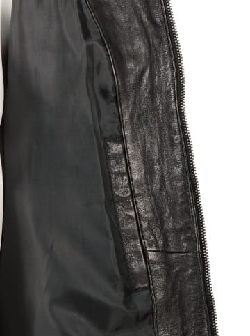 HIS Lederjacke in Schwarz