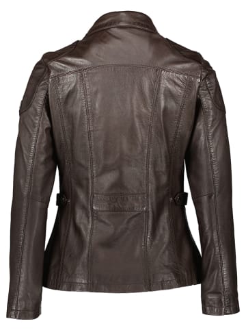 HIS Lederjacke in Dunkelbraun
