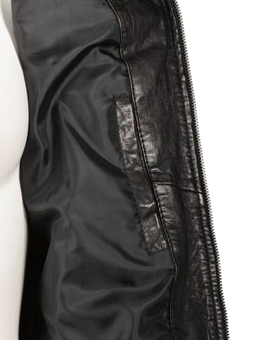 HIS Lederjacke in Schwarz