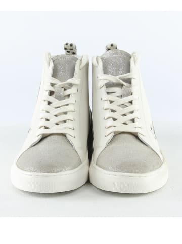 Nalaim Leren sneakers "Palermo" zilverkleurig/wit